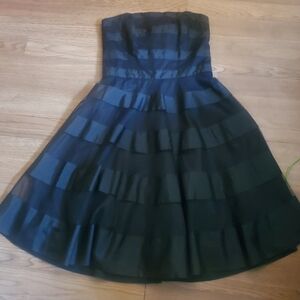 Black stripped short dress